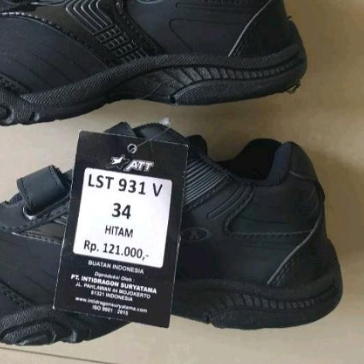 ➶ SEPATU SEKOLAH PRO ATT LST 931 ATT OR hitam polos, SEPATU SEKOLAH TK SD ➧