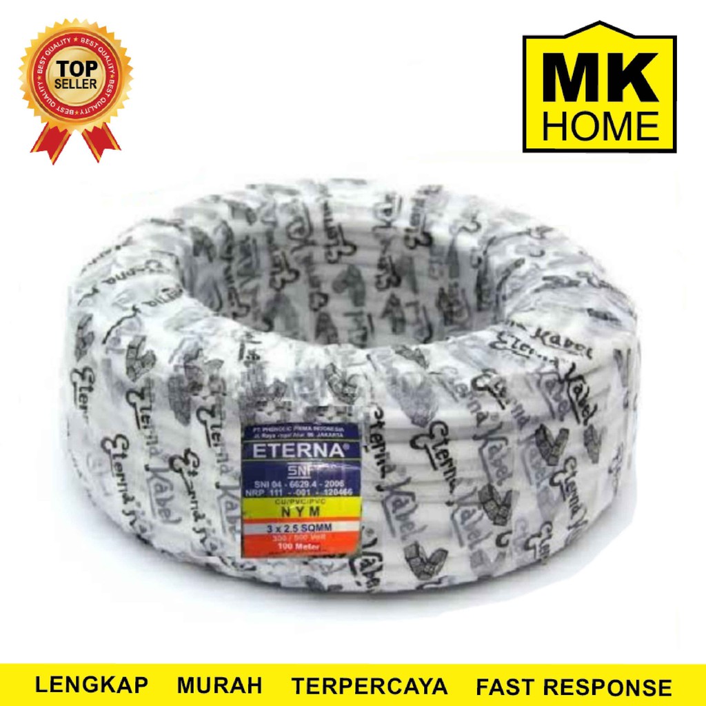 KABEL ETERNA NYM 3x2,5 / KABEL LISTRIK ETERNA NYM 3x2.5 |PER ROLL 50 M