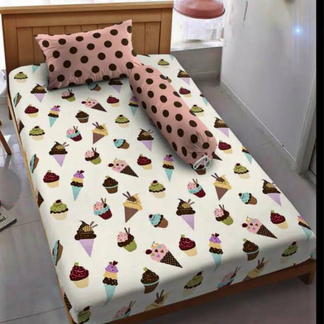 Sprei Seprei Karakter Anak Laki Perempuan / Bed Cover Motif Es Krim 120x200