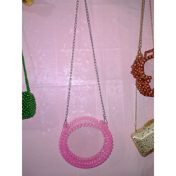 tas mutiara bulat / tas manik bulat