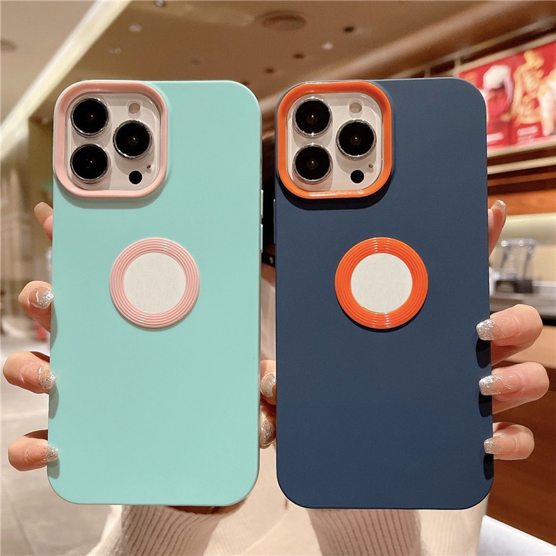 Casing iphone 11 12 13 pro max Xs max XR 7 8 plus Se20 Motif logo Macaron hollow