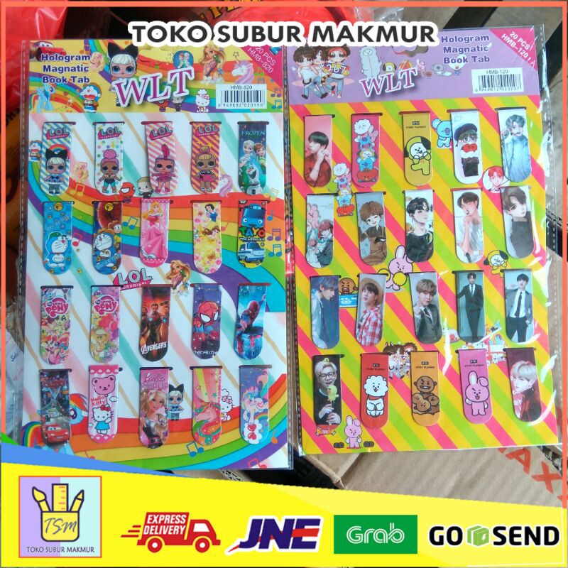 

Hologram Magnetic Book Tab 20pcs Motif