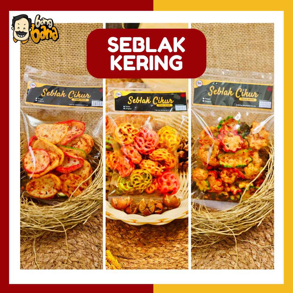 Aneka Cemilan Keripik Pedas Basreng Kripik Usus Kripca Seblak Makaroni Rasa Daun Jeruk Cikruh