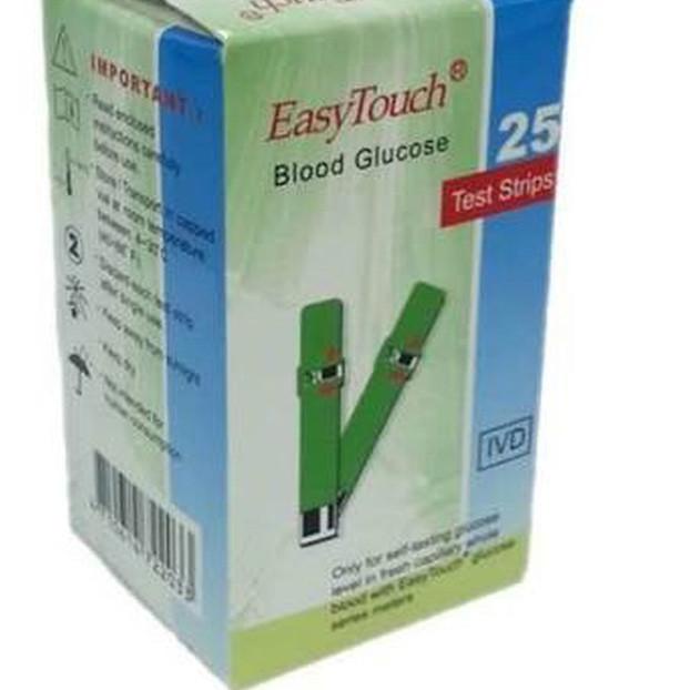 ➪ Strip Alat Cek dan Tes Gula Darah Stik Easy Touch GCU 3 in 1 Refil Blood Glucose isi 10 dan 25 ➳
