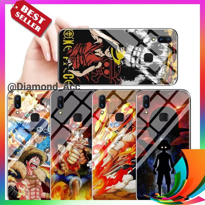 【TERBARU】 premium Case Hp Glass motif one piece Realme 3 Pro