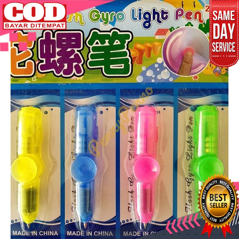 

SPINNER PULPEN BOLPOIN BOLPEN LAMPU WARNA WARNI / MAINAN ANAK / MELATIH OTAK KANAN ANAK