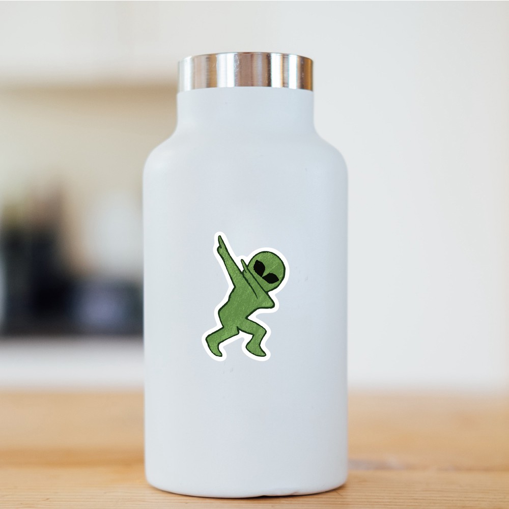 50pcs Stiker Graffiti Kartun Alien Bahan Pvc Anti Air Untuk Laptop