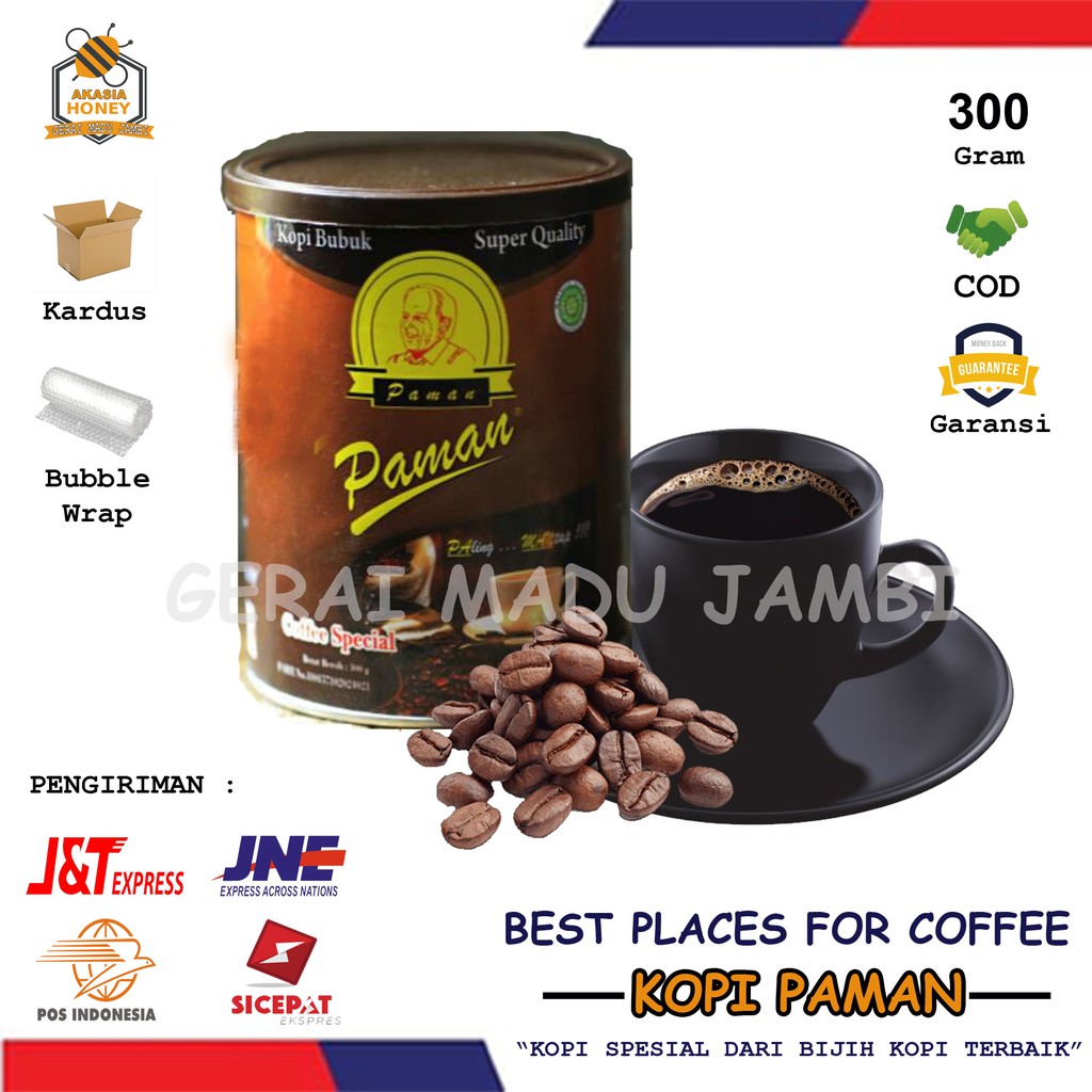 

KOPI BUBUK ASLI CAP PAMAN KEMASAN TIN 300 GRAM ORIGINAL COFFEE OLEH OLEH KHAS JAMBI