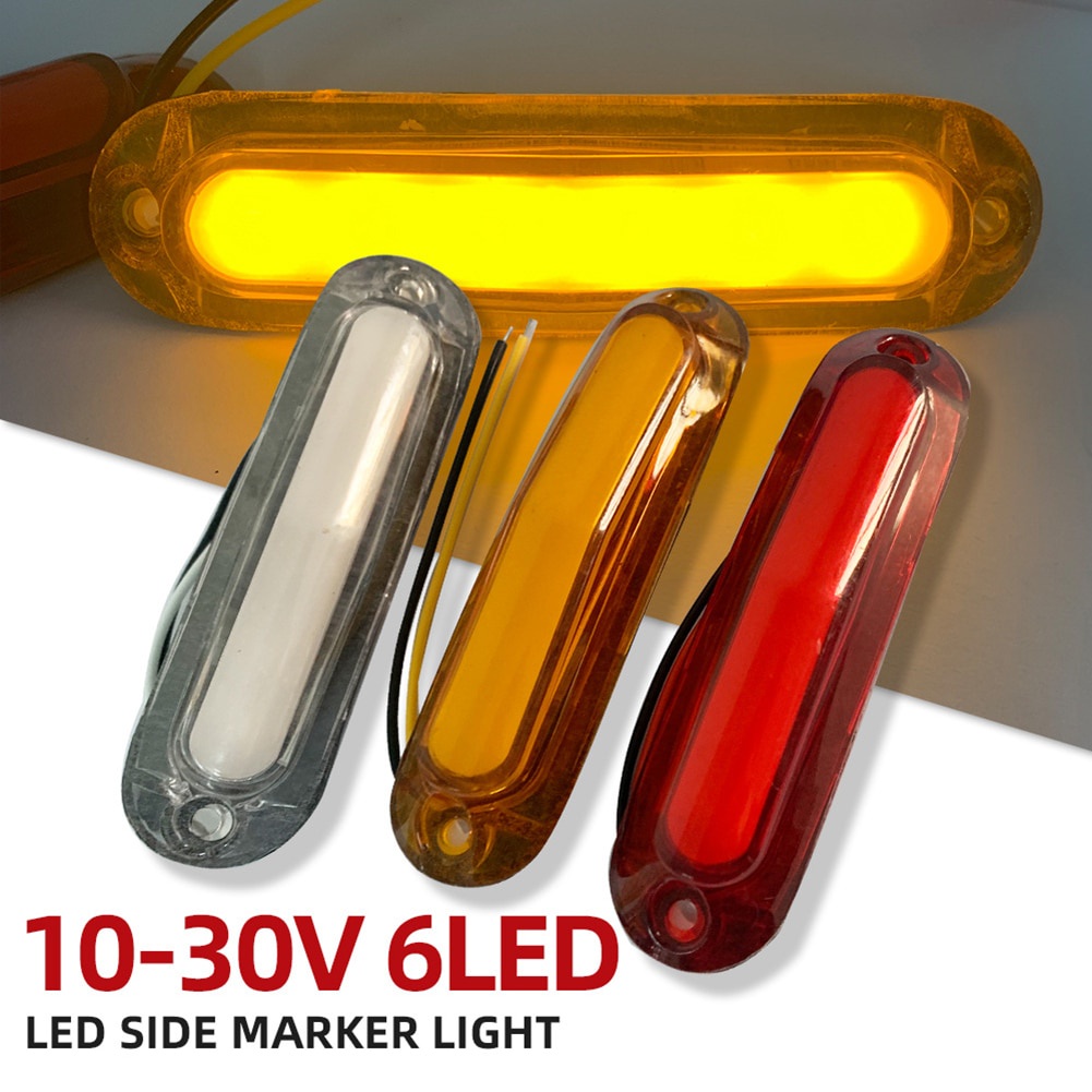 10pcs Mobil Trailer Truk LED Side Marker Light Lamp Running Light Lampu Indikator Sein 10-30V Aksesoris Mobil