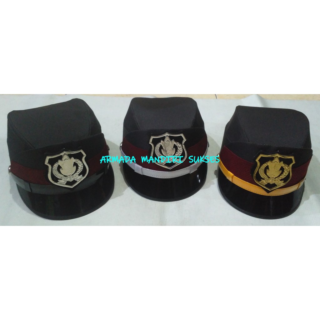 Topi Pet Satpam Wanita Coklat - Topi Pet Secwan Coklat