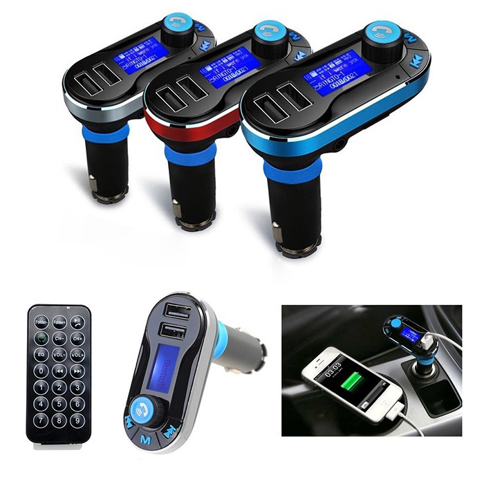 BT66 Bluetooth 2.1A Dual USB Car Charger Kit Handsfree Speakerphone MP3 Player FM Transmitter