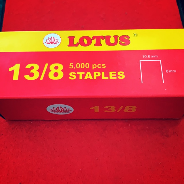 

Staples 13/8 lotus / isi stapler ukuran 13/8 5000pcs / isi stapler manual