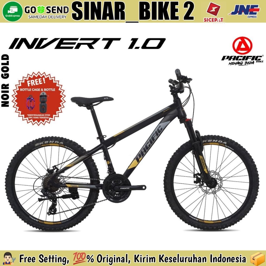 Sepeda Gunung MTB Pacific 24 &amp; 26 Inch Invert 1.0 Shimano 3x7 Speed