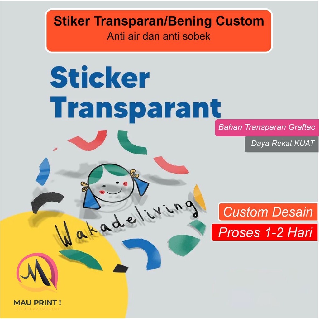 

CETAK PRINT STIKER STICKER CUSTOM DESAIN BULAT BAHAN TRANSPARAN BENING ANTI AIR OLSHOP MAKANAN MINUMAN KUE MURAH