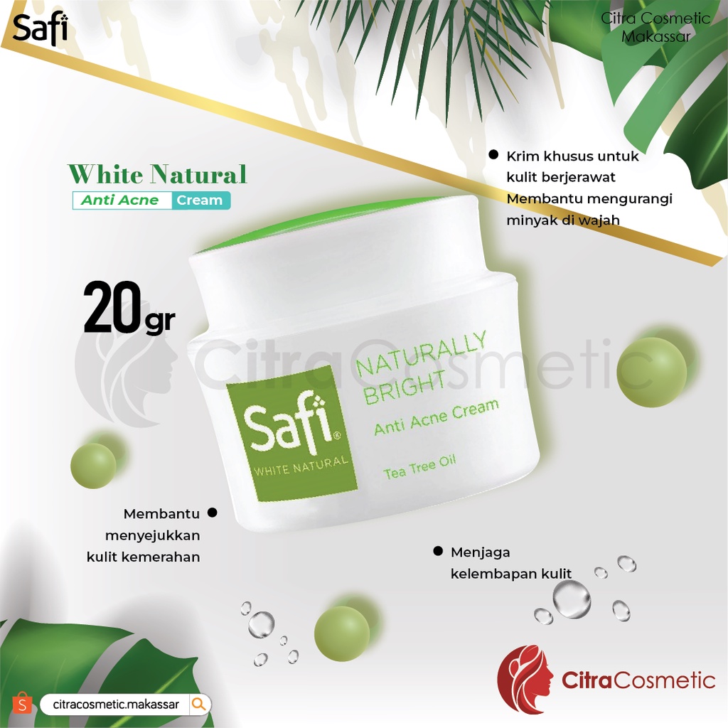 Safi White Natural Anti Acne Series | Cleanser | Cream