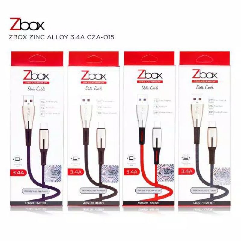 kabel data Zbox Zinc Micro ALLOY 3.4A CZA-015 Fast Charging