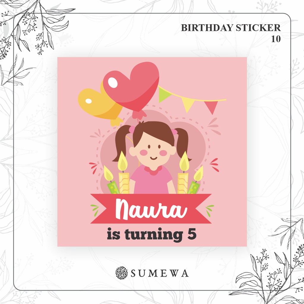 

Sticker Ulang Tahun / Birthday Sticker / Sticker Hampers Bingkisan Ulang Tahun - 10