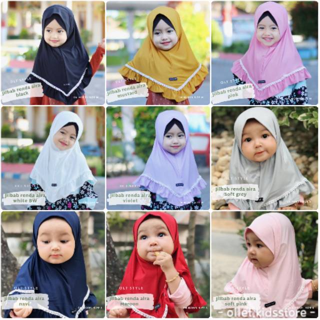 Jilbab anak renda 03 / jilbab anak murah / by ollet