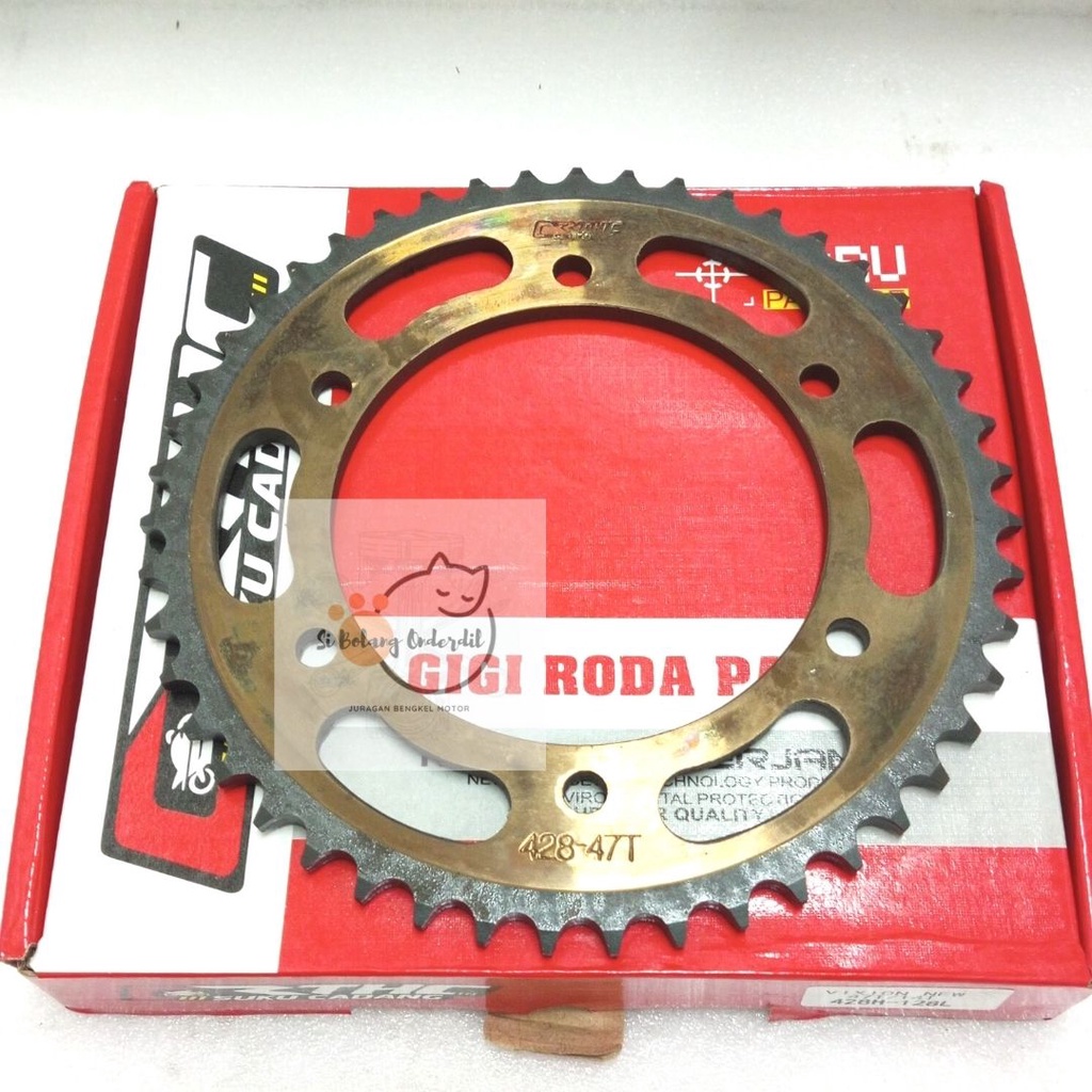 GEAR SET + RANTAI VIXION R NEW 2018 (47T/14T) 428H-128L GEAR PAKET VIXION NEW RTHC