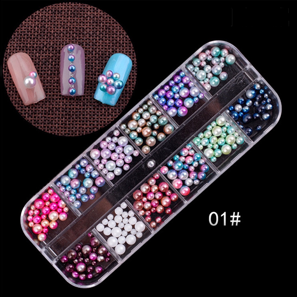 Providence Glitter 3D Nail Art Rhinestones Dried Flowers Jewelries Gems Beads Decorations