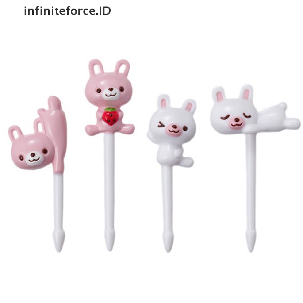 8pcs / set Garpu Buah / Snack / Kue / Dessert Mini Desain Kartun Hewan Untuk Dekorasi Pesta