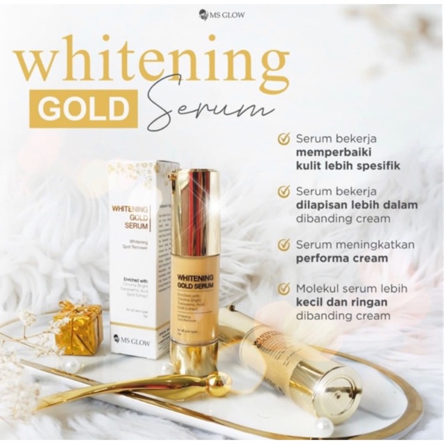 ✨ AKU MURAH ✨ MS GLOW WHITENING GOLD SERUM // Serum WHITENING GOLD  Wajah BPOM