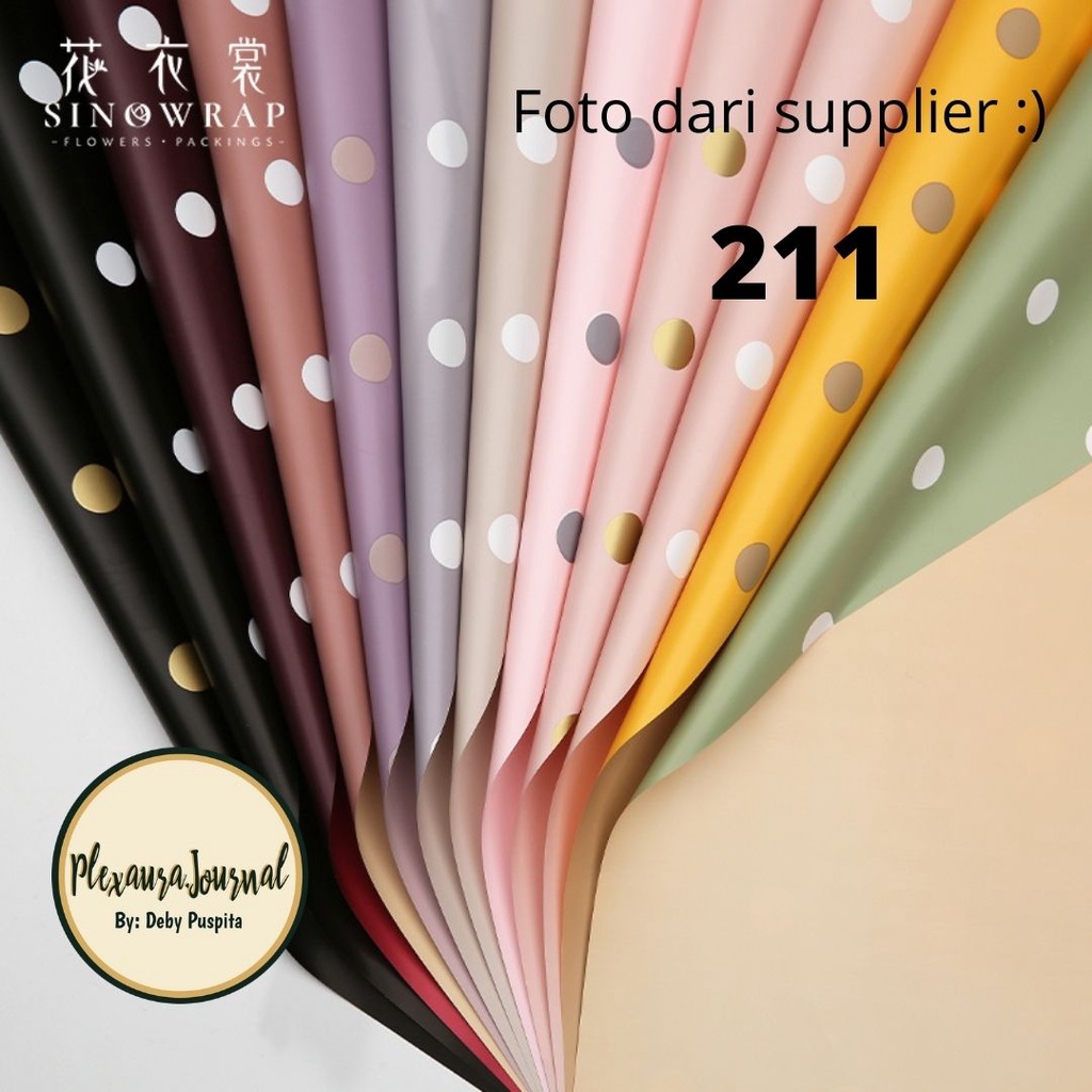 

[PAPEROVY] 1 lembar kertas buket / cellophane / wraping paper flower wrap motif POLKADOT DOFF TWOTONE bogor buket bogor bisa cod snack money buket buket uang buket spundbond buket murah bahan buket grosir buket diy buket money cake money bucke flower