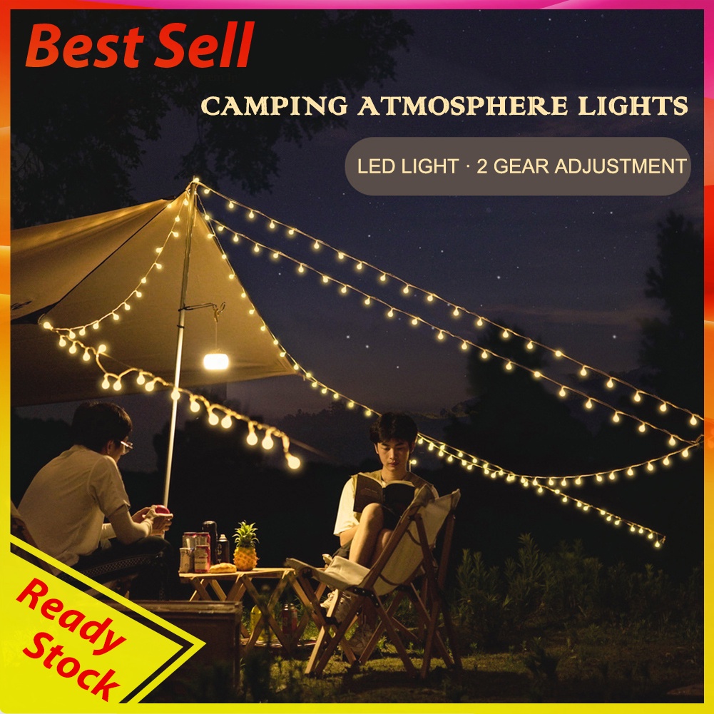 LED String Light Camping Tent Outdoor Bulb Waterproof Party Yard Decoration