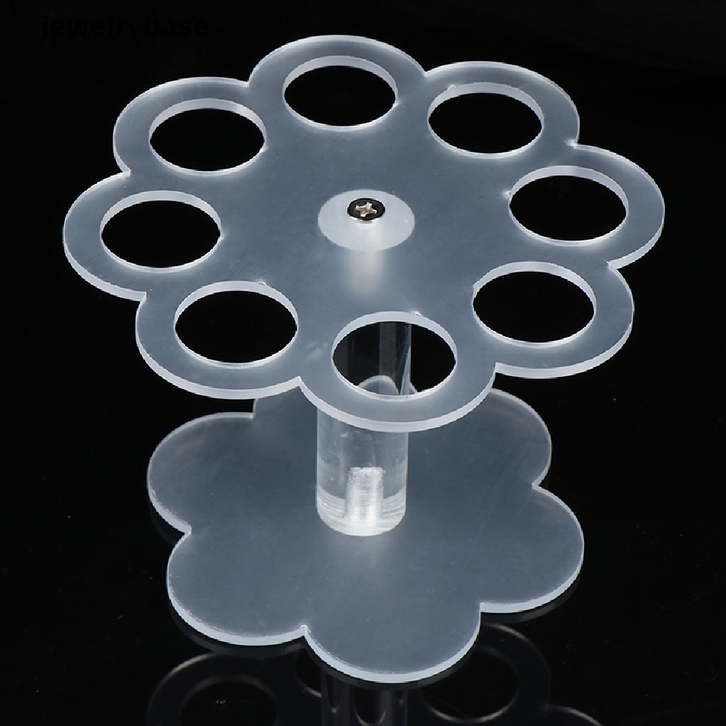 1pc Stand Holder Cone Es Krim 8 Lubang Bahan Akrilik Transparan