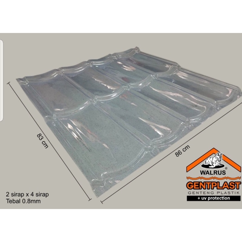 Genteng Metal Transparan 2x4