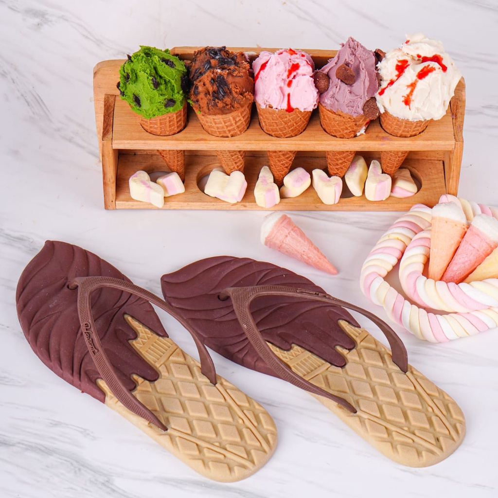 Sandal Jepit Wanita Terbaru Sendal Wanita Model Ice Cream Sandal Rumah Wanita Terbaru