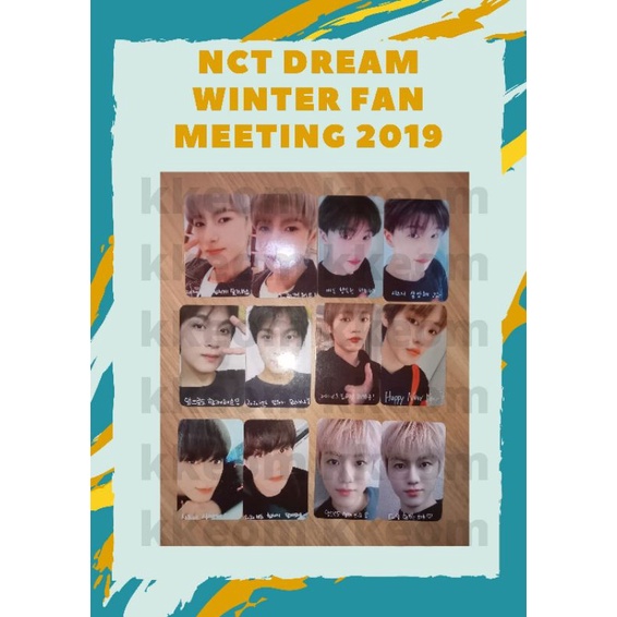 NCT Dream Winter Fan Meeting 2019 WFM Jaemin Renjun Haechan Jeno Jisung Chenle Photocard
