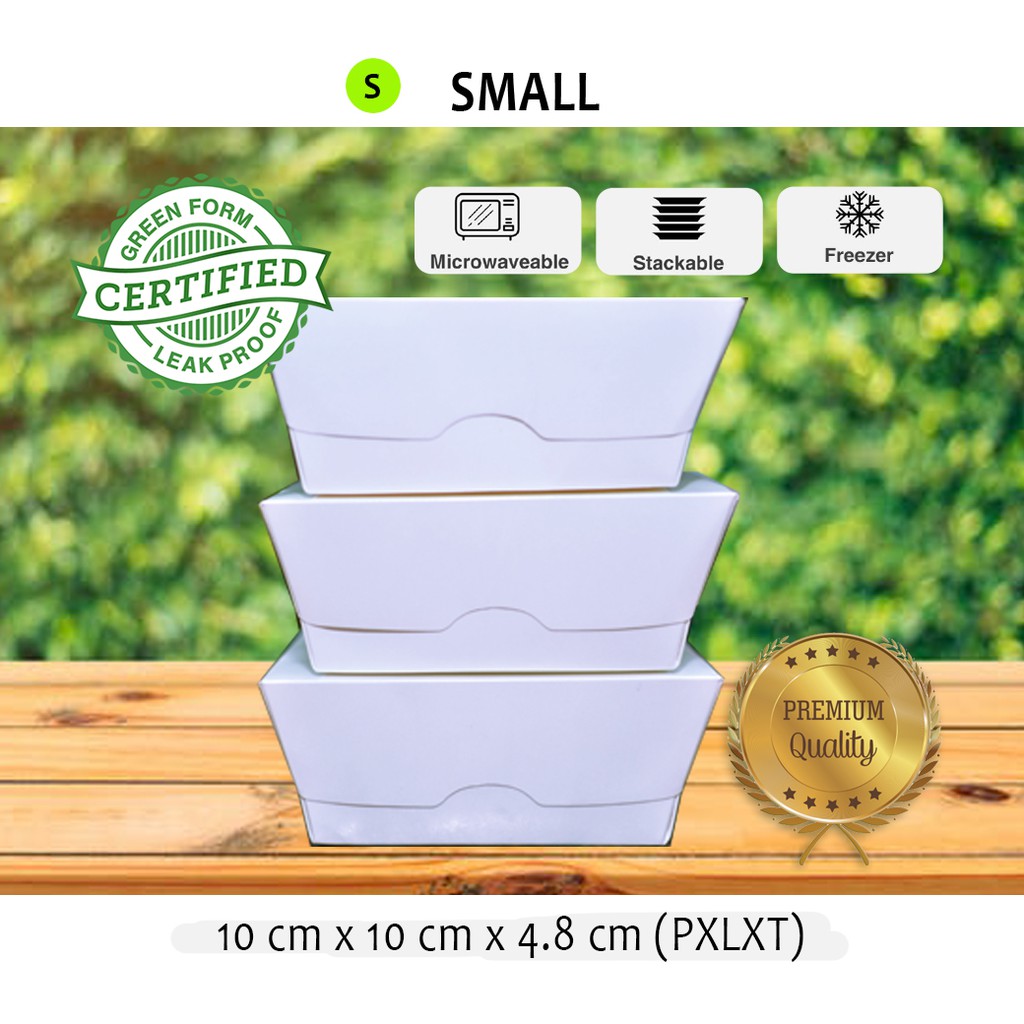Lunch Box Paper | Kemasan Kotak Makanan Kertas | Kecil S