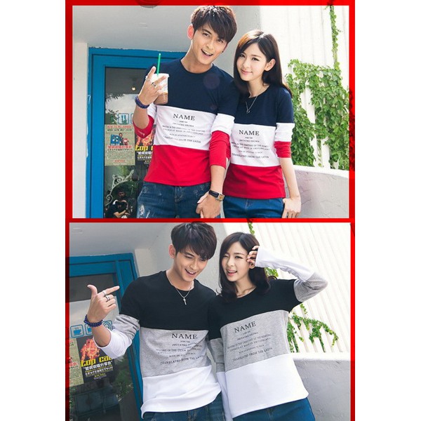 [Cp T-Shirt Name CL] couple baju babyterry varian warna