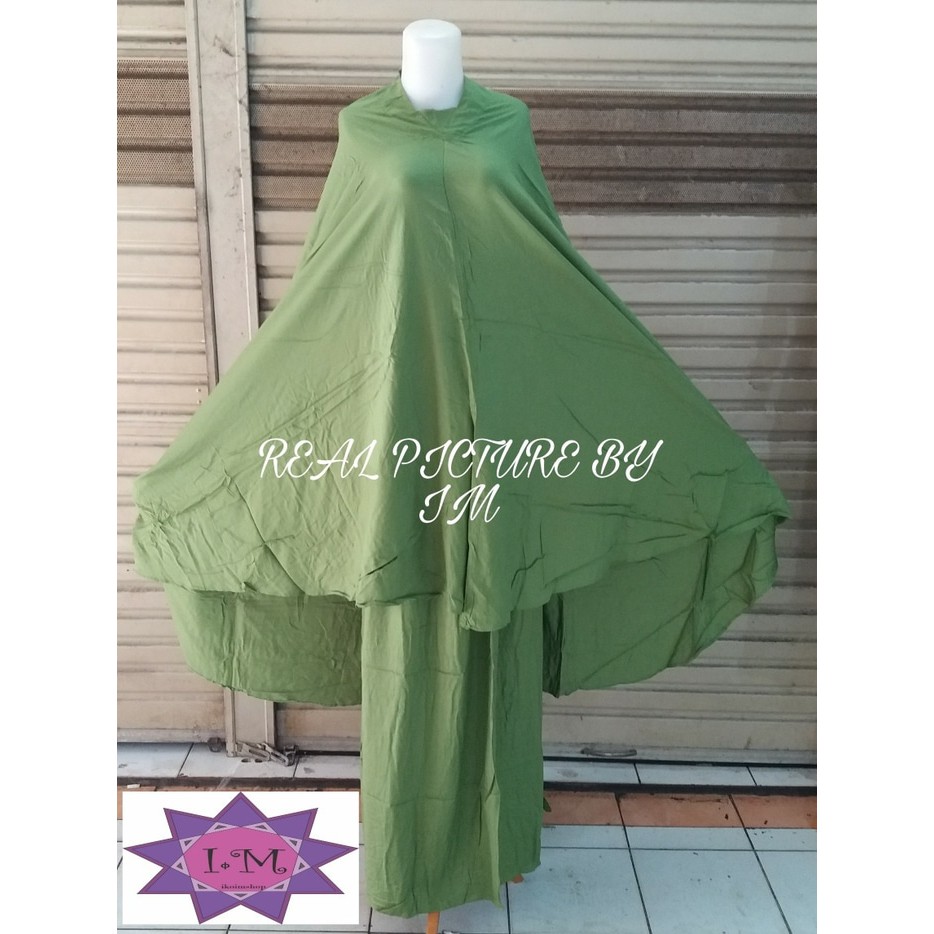 MUKENA KATUN RAYON POLOS JUMBO DEWASA
