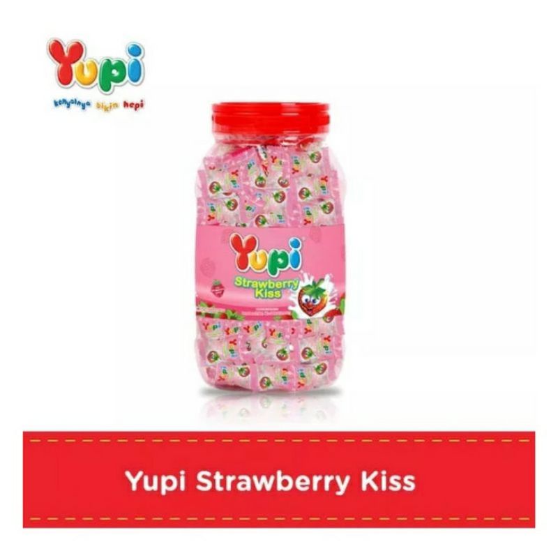 

Yupi Strawberry Kiss Jar || Kemasan Toples 300gr