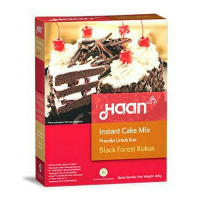 

Haan Instant Cake Mix Black Forest Kukus 400 Gram - Blackforest