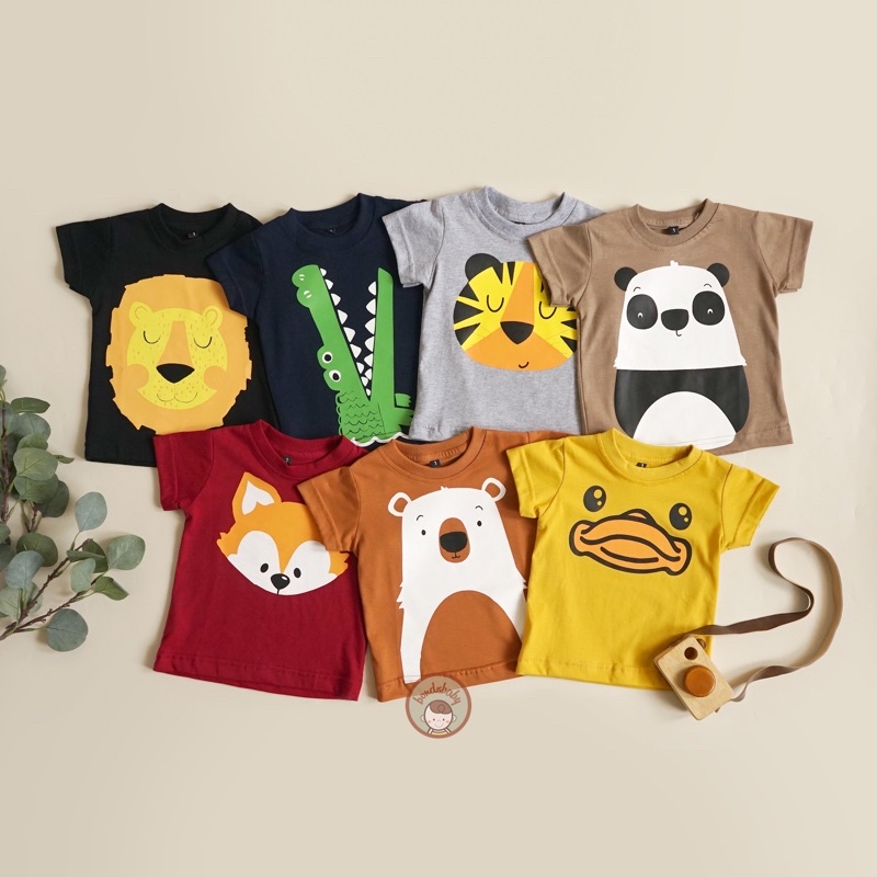 Animal Tshirt Kaos Anak 6bln-4thn