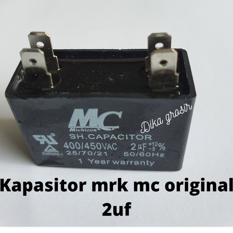 KAPASITOR AC 2UF MRK MC SOKET