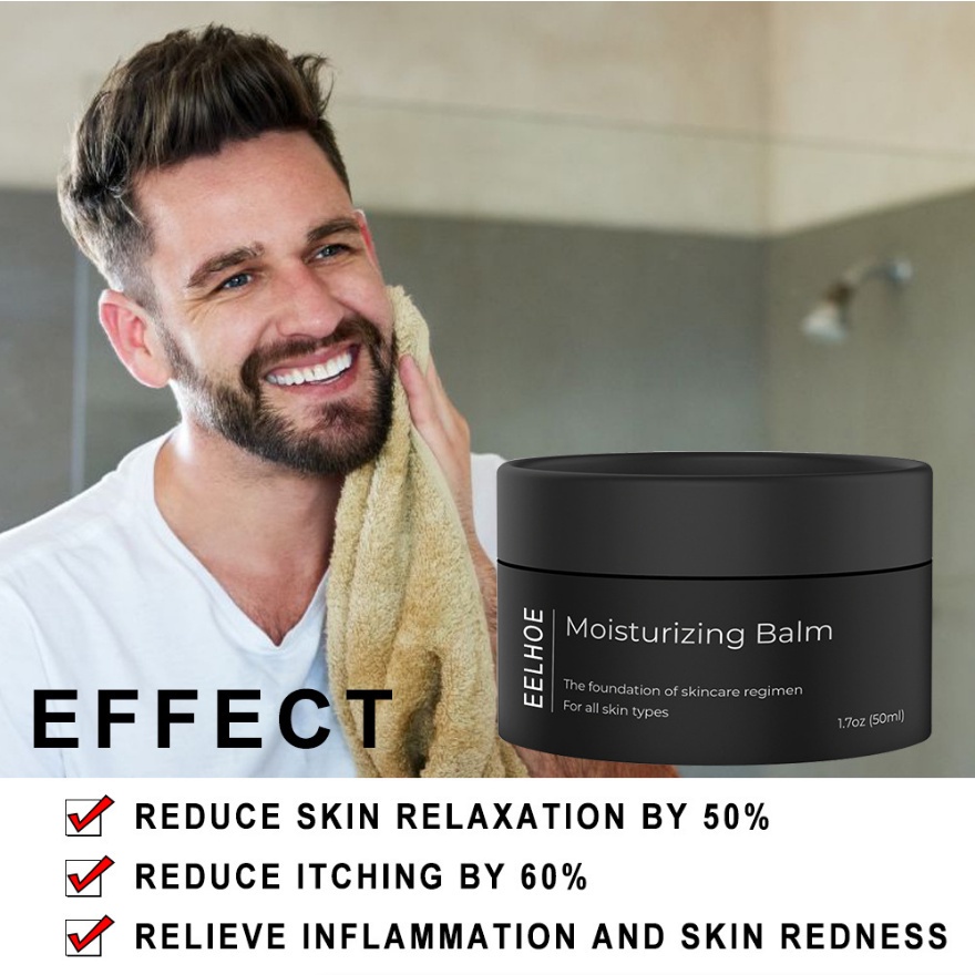 EELHOE Men's Moisturizing Cream Collagen Cream 50ml Shrink Pores Moisturize Care-Pelembab Wajah Pria Hidrat Perawatan Kulit Menyegarkan