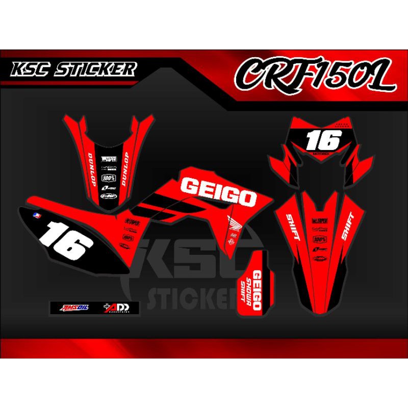 DECAL STIKER  CRF 150L SIMPLE  FULL BODY