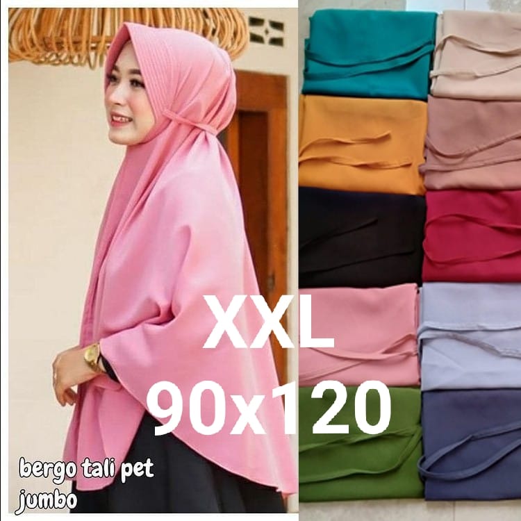 bergo pet tali jumbo XXL 90x120 diamond / maryam pet tali jumbo