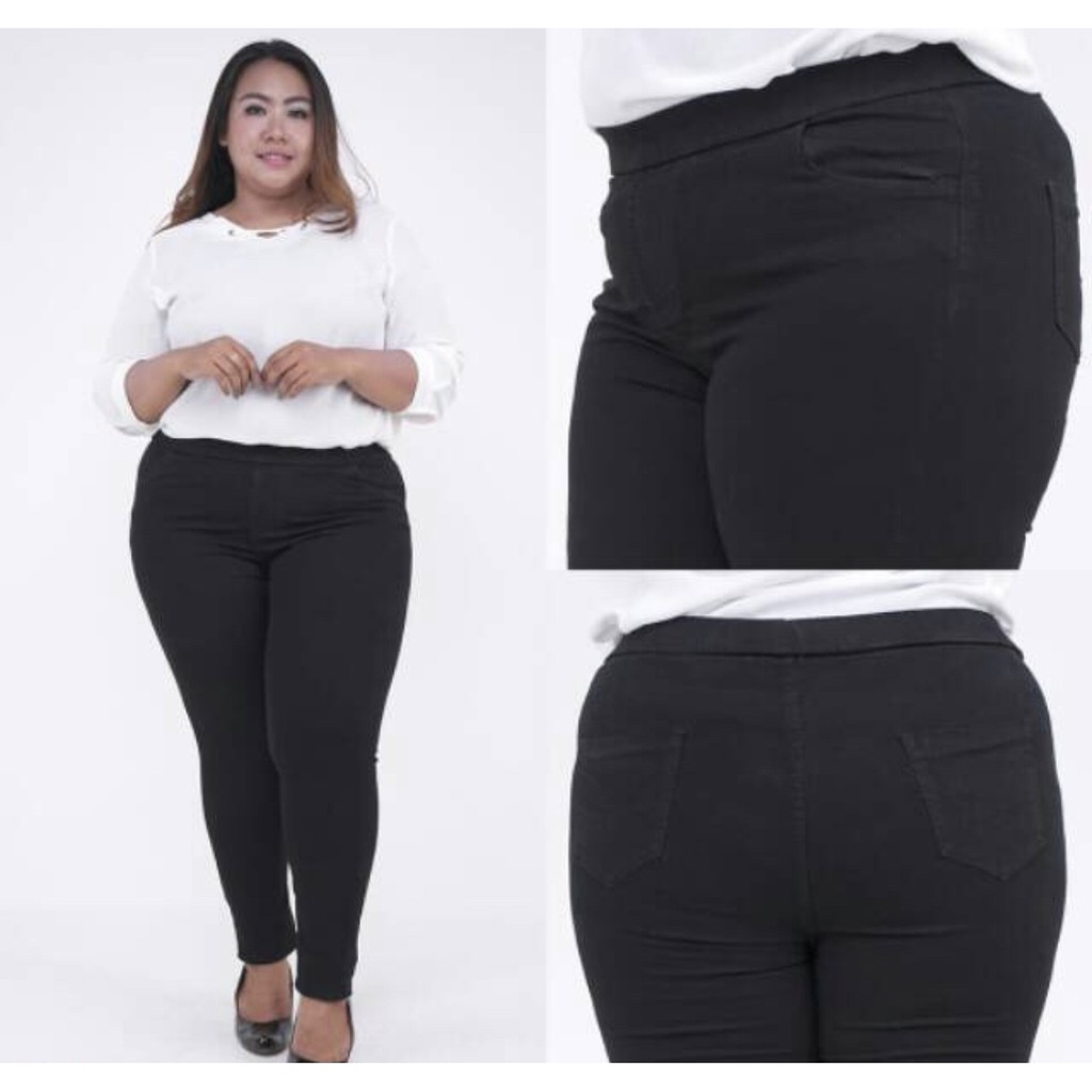 Celana Jeans Wanita Legging Jeans Jumbo Jeans Skinny Big Size Jegging Jeans Melar Size 33-42