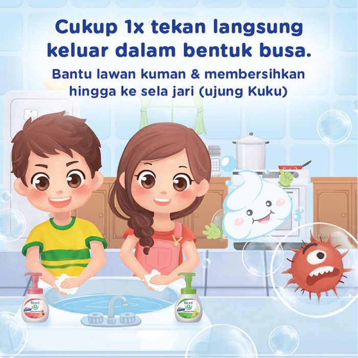 Sabun Cuci Tangan Biore Guard Foaming Foamy Foam HandSoap Isi Ulang Refill 250 ml 250ml Hijau Fresh