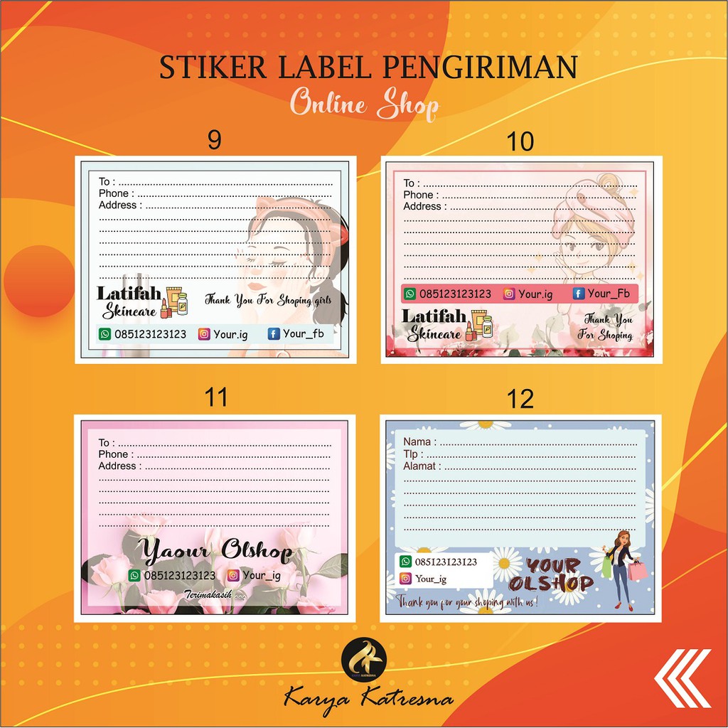 

Stiker Label Pengiriman Paket Online Shop / Olshop