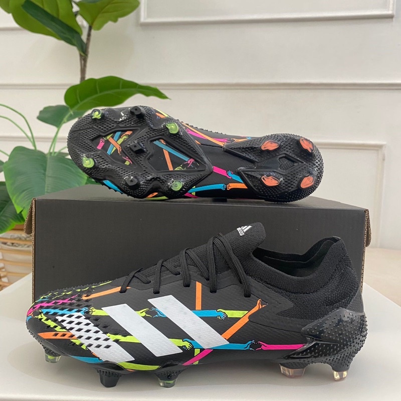 SEPATU BOLA ADIDAS PREDATOR MUTATOR 20.1 LOW BLACK RAINBOW FG