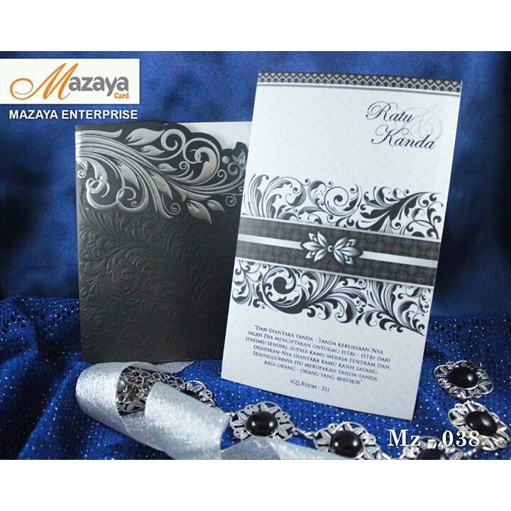 undangan pernikahan hitam elegan