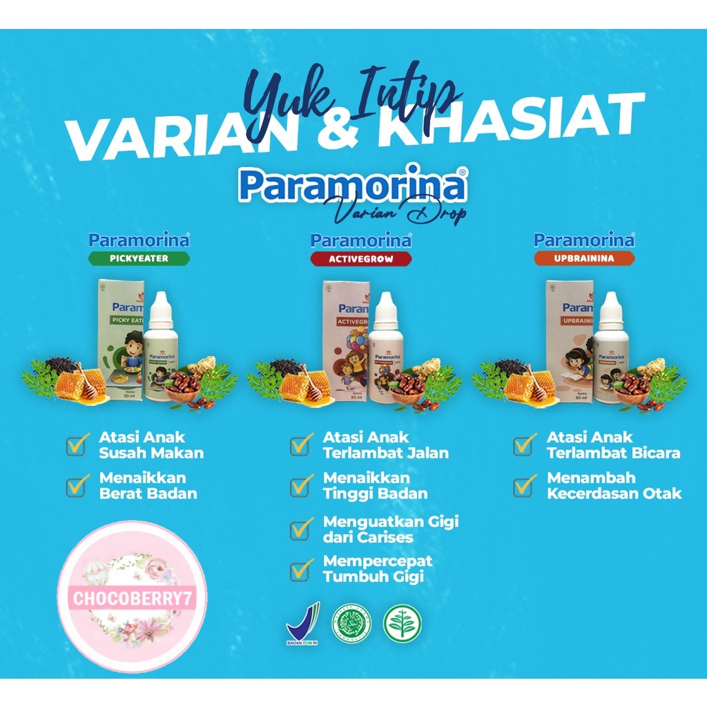 Paramorina Madu Tetes / Drop Herbal untuk Bayi  6 Bulan s/d 1 Tahun isi 30ml Vitabumin Madu Anak