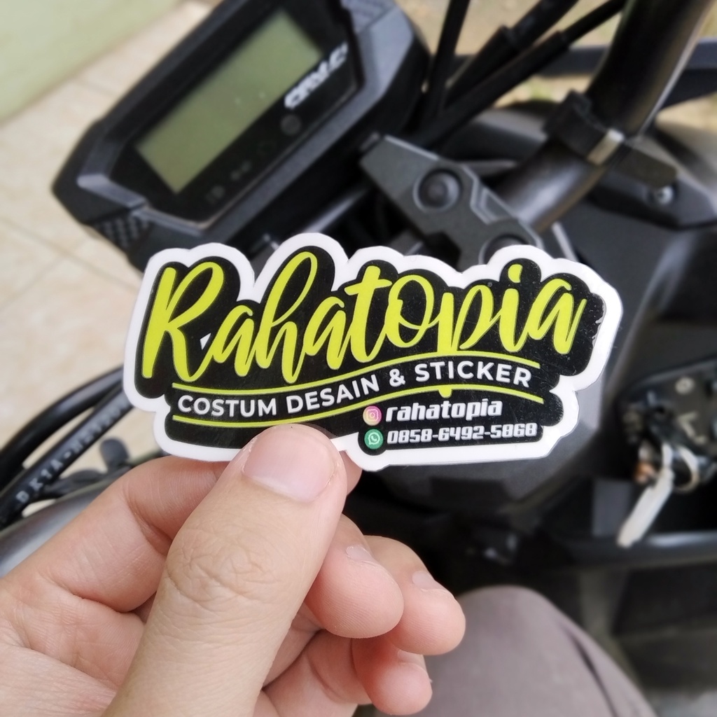 

GRATIS Desain, Sticker Vinyl Anti Air Laminasi Gloss/Doff