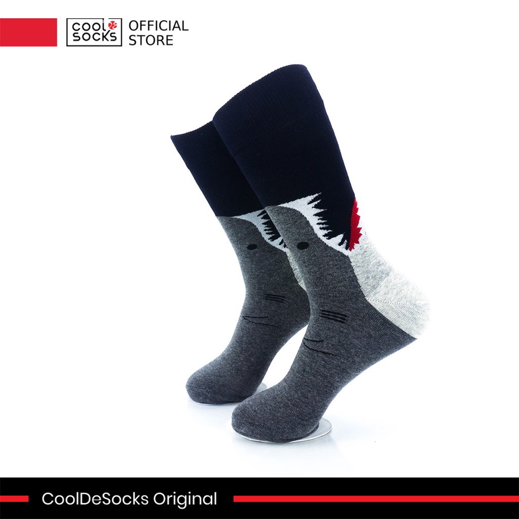 Kaos Kaki CoolDeSocks Original | Great White Bite